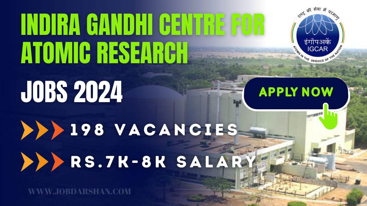 Indira Gandhi Centre for Atomic Research (IGCAR) Apprenticeship Notification 2024